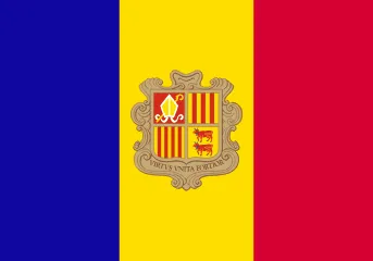 The flag of Andorra