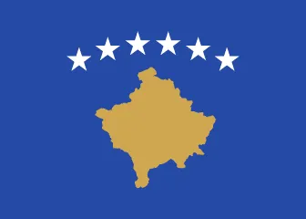 The flag of Kosovo