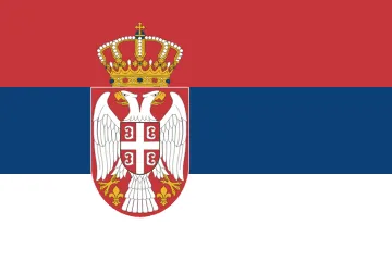 The flag of Serbia