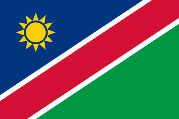 The flag of Namibia