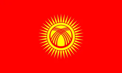 The flag of Kyrgyzstan