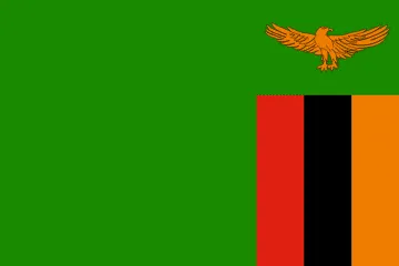 The flag of Zambia