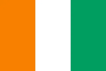 The flag of Ivory Coast