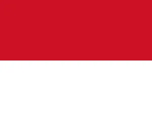 The flag of Monaco