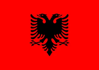 The flag of Albania