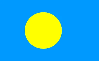 The flag of Palau