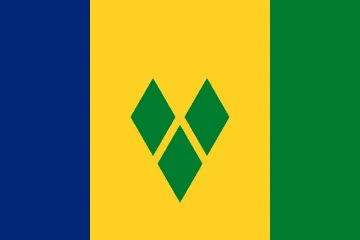 The flag of Saint Vincent and the Grenadines