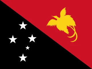 The flag of Papua New Guinea