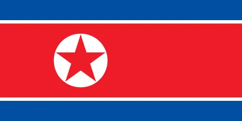 The flag of North Korea